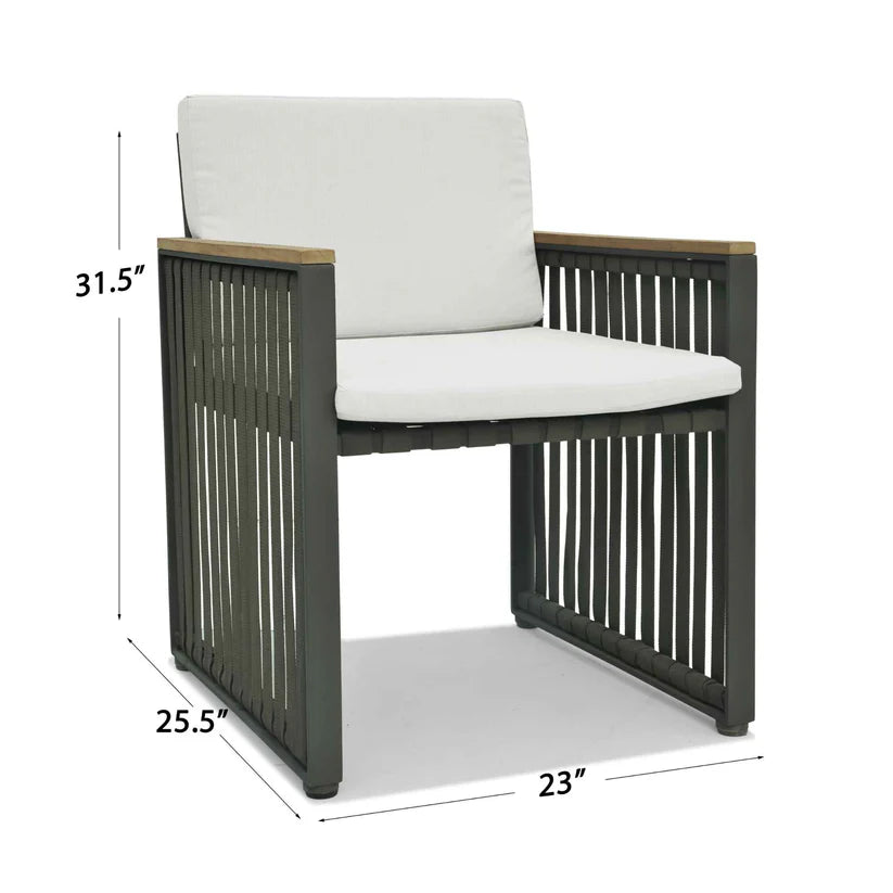 Horizon 5-Piece Dining Set with Sunbrella Cushions