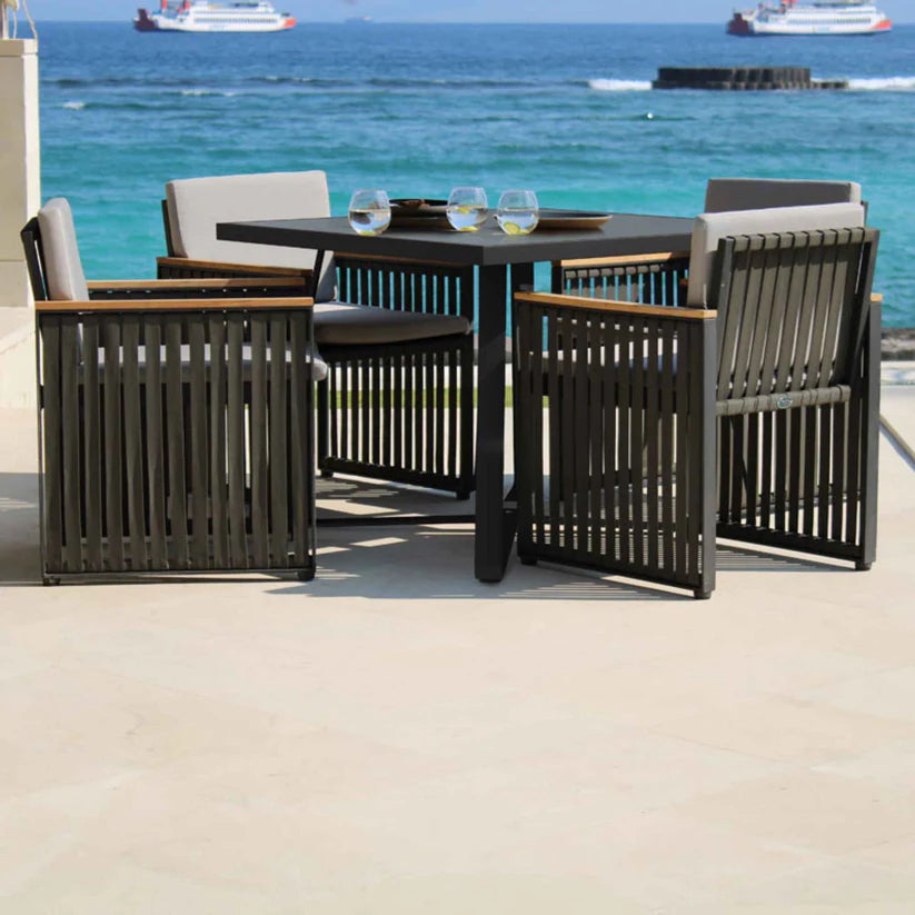 Horizon 5-Piece Dining Set with Sunbrella Cushions
