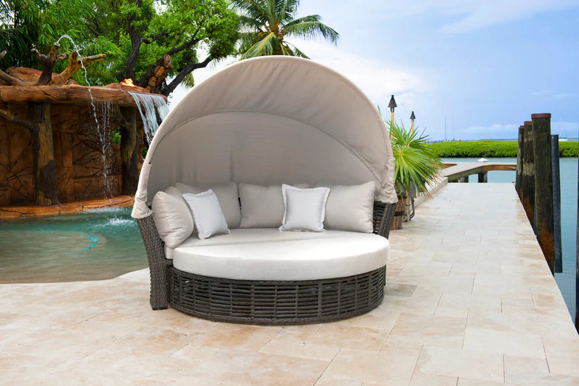 Panama Jack Graphite Canopy Daybed with Cushions