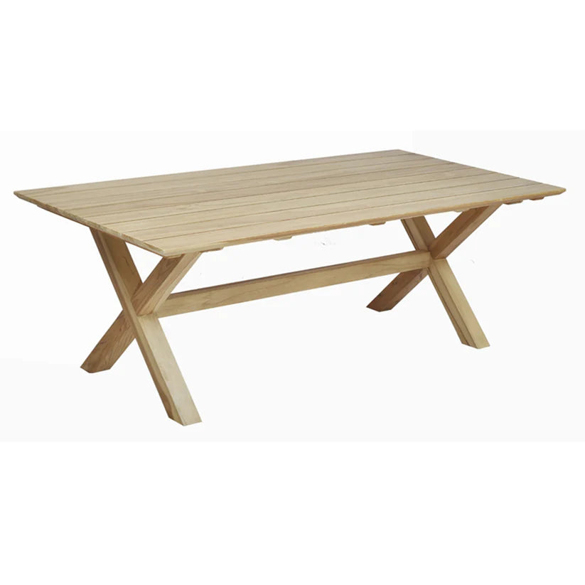 Panama Jack Bali Teak 7-Piece Rectangular Dining Table with Cushions